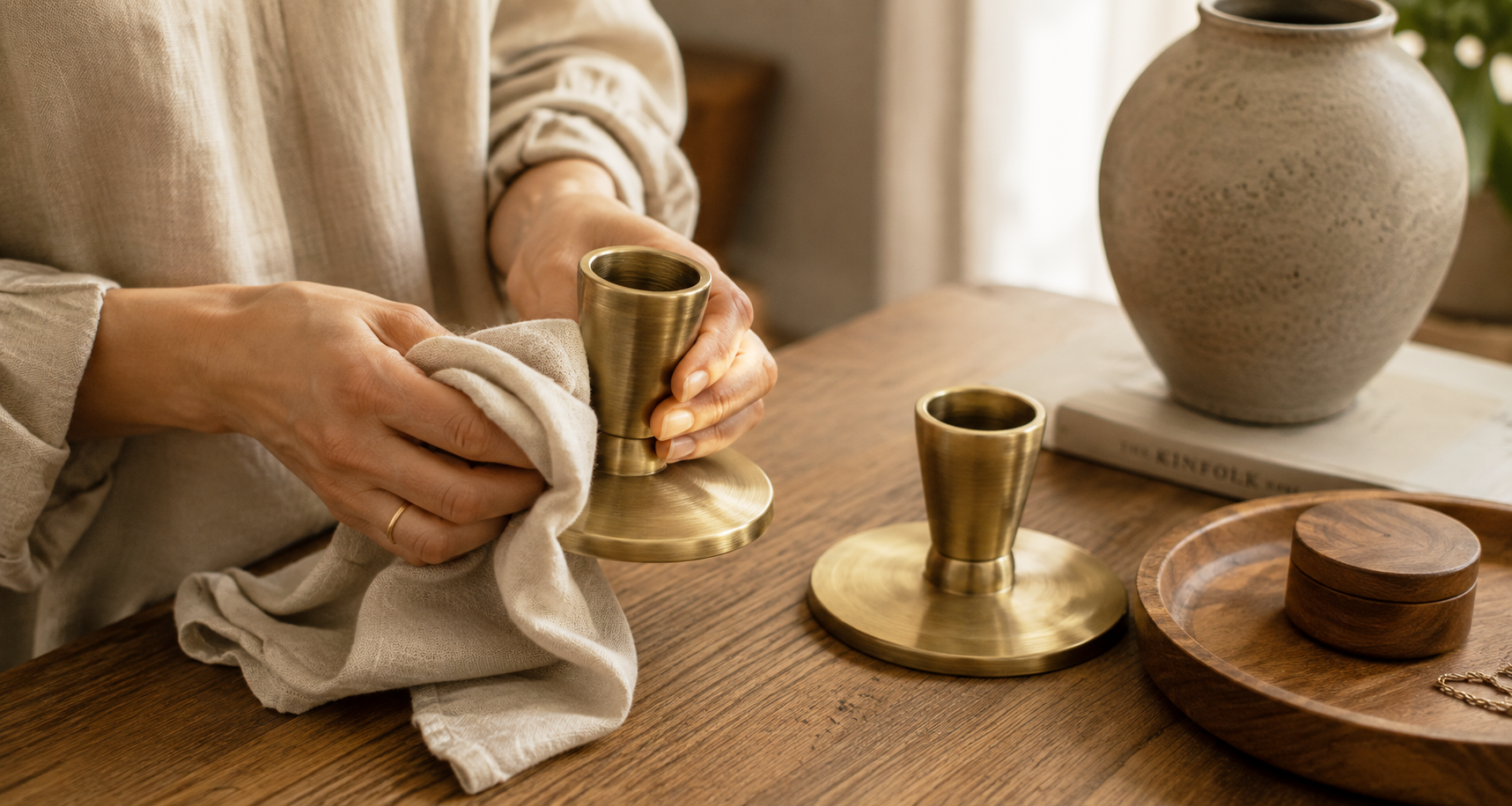 How to care for stoneware, wood and brass so they age well