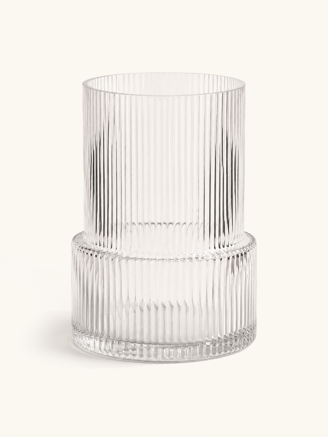 Ondine Ribbed Glass Vase