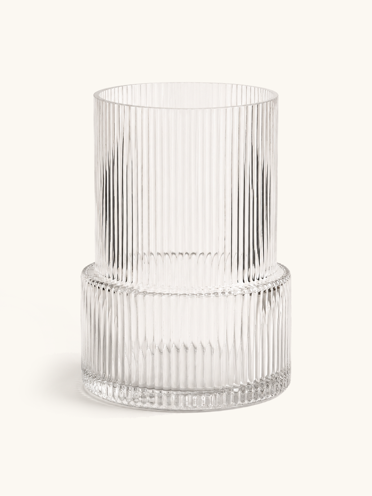 Ondine Ribbed Glass Vase