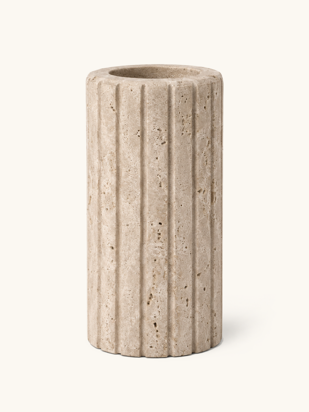 Ripple Travertine Vase