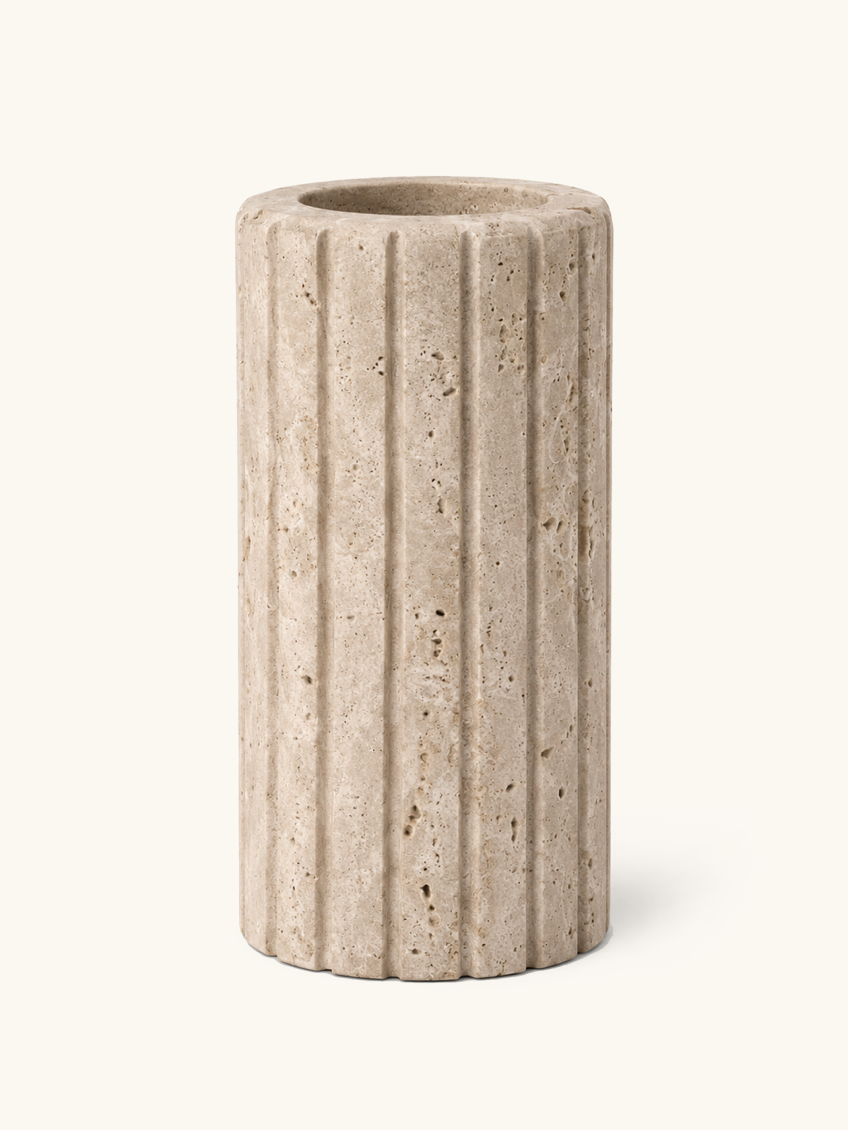 Ripple Travertine Vase