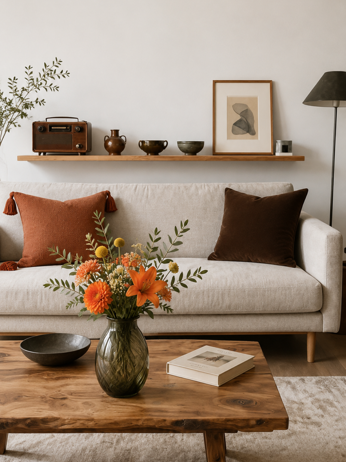 Velvet Cushion · Umber