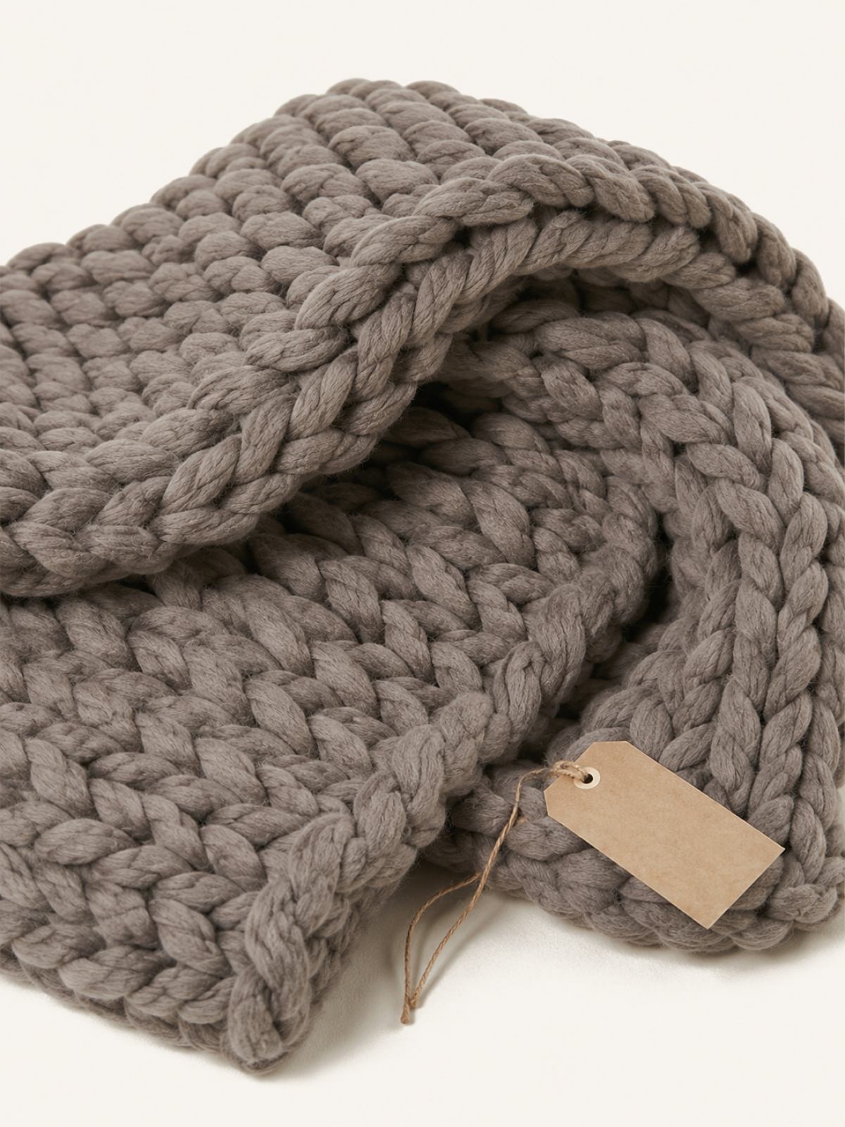Chunky Wool Throw · Ash