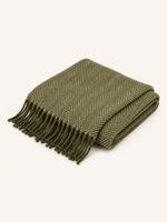 Herringbone Throw · Olive