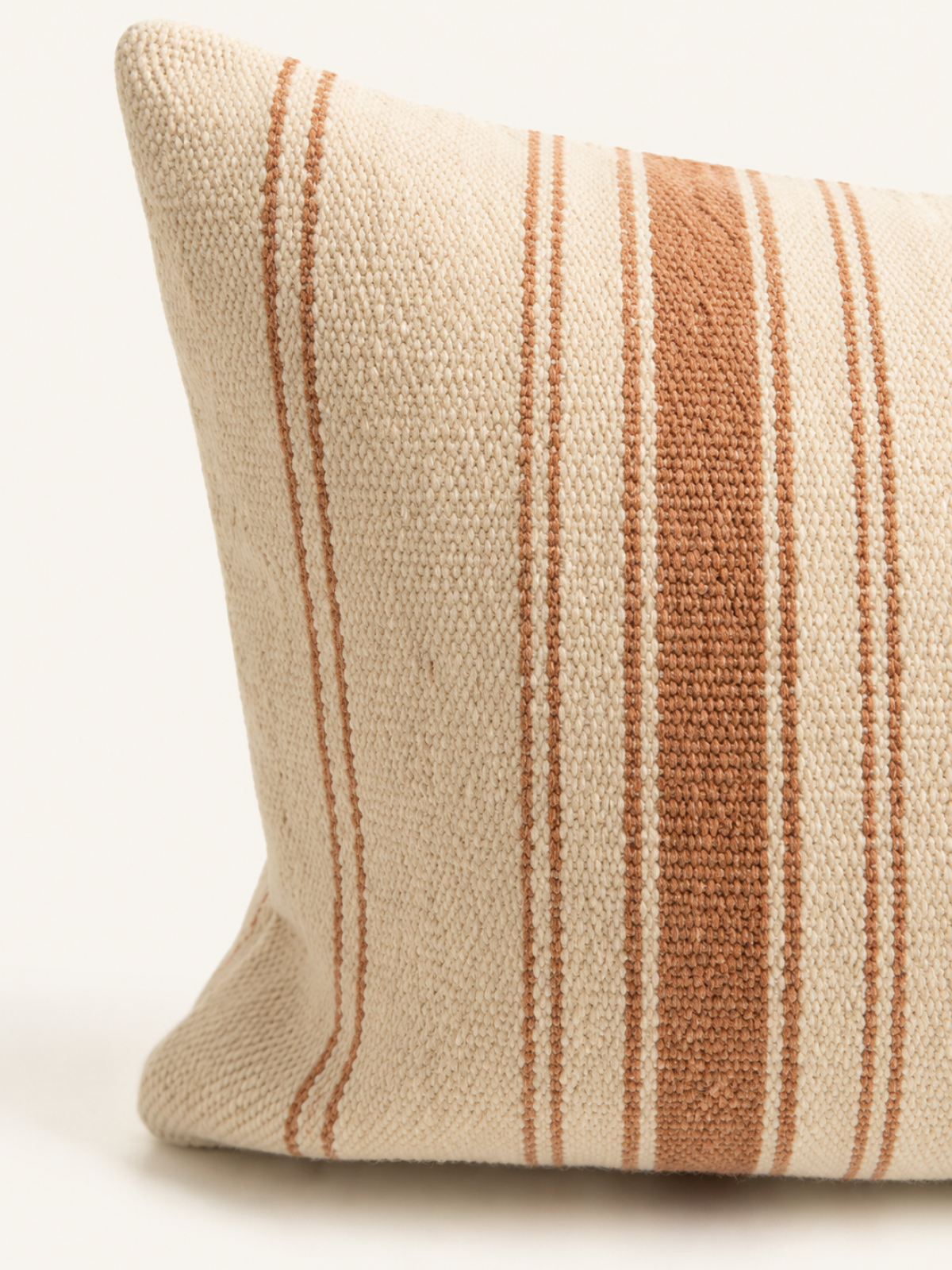 Striped Cotton Cushion · Clay