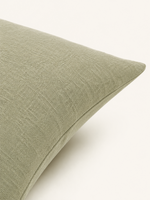 Lumbar Linen Cushion · Sage