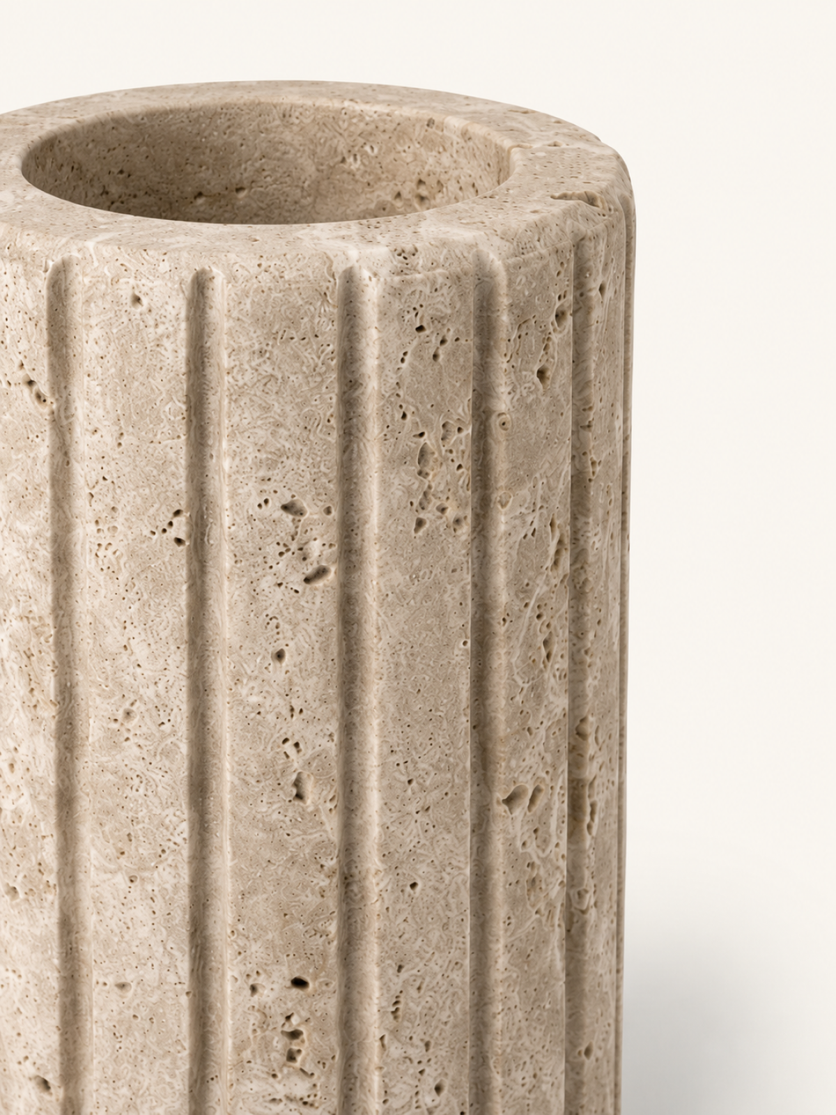 Ripple Travertine Vase