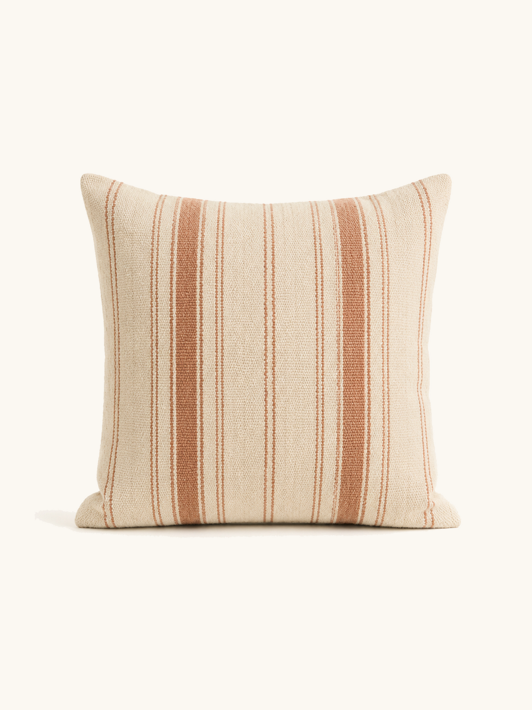 Striped Cotton Cushion · Clay