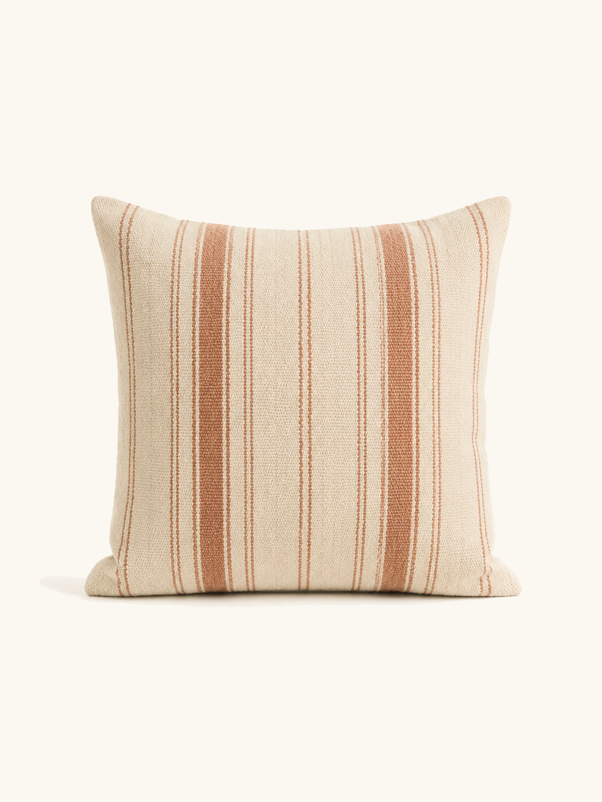 Striped Cotton Cushion · Clay