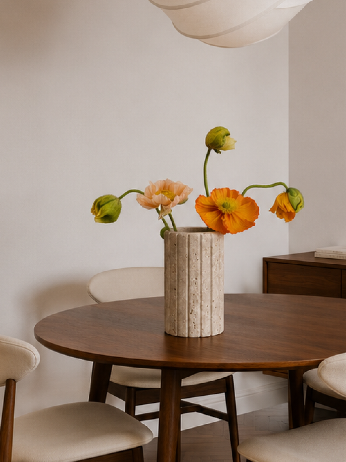 Ripple Travertine Vase