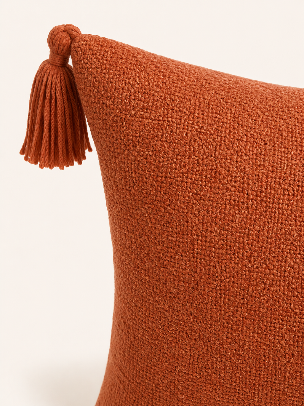 Tassel Cushion · Terracotta