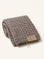 Chunky Wool Throw · Ash