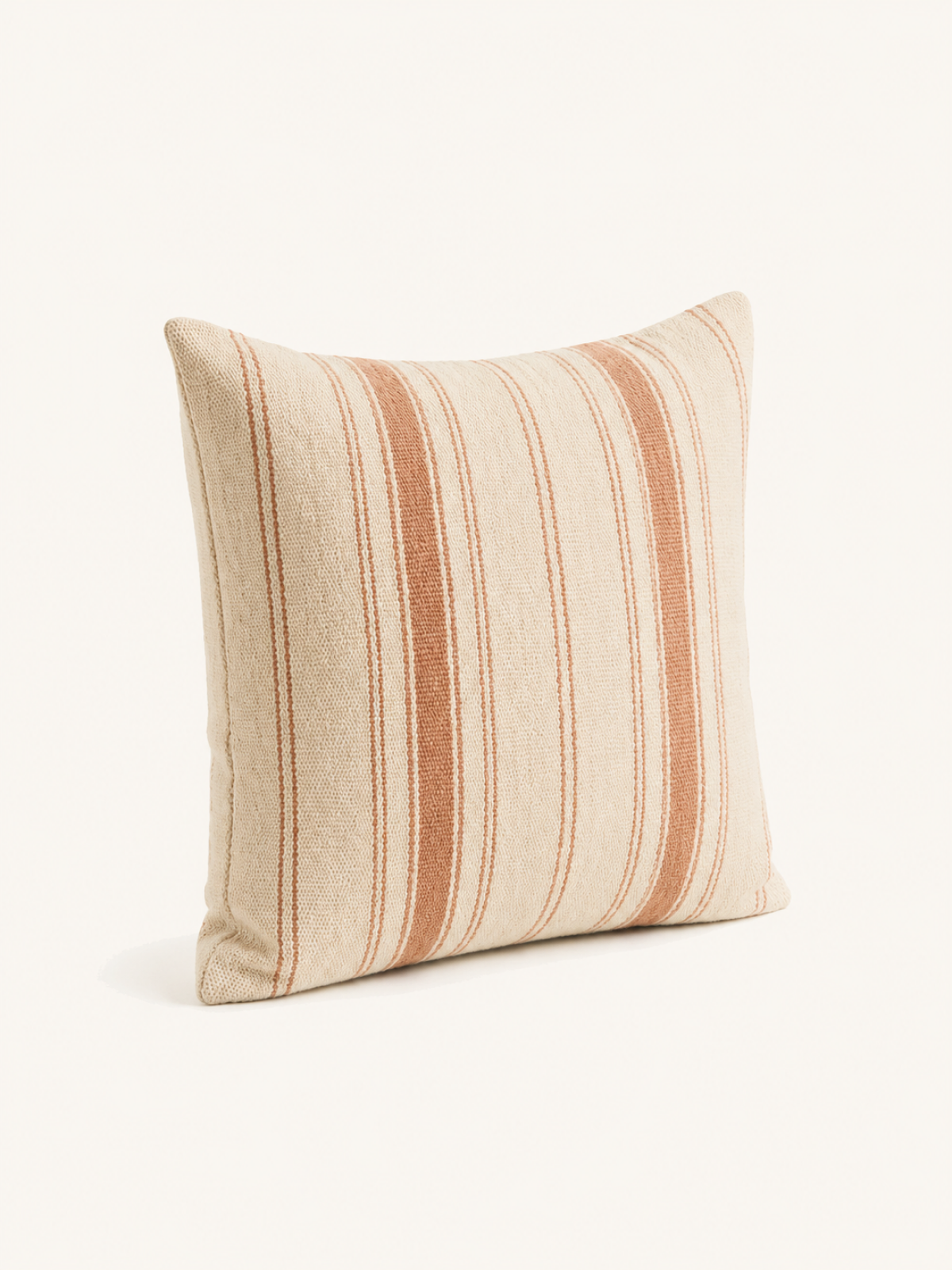 Striped Cotton Cushion · Clay