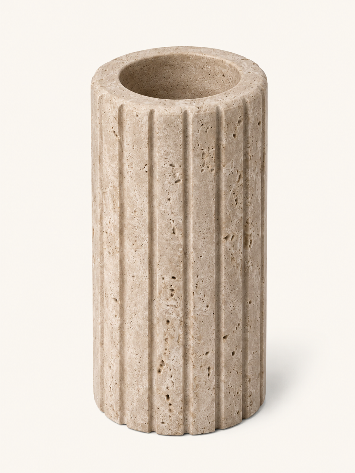 Ripple Travertine Vase