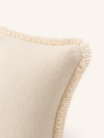 Fringed Cushion · Ivory