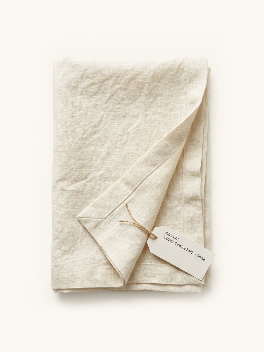 Linen Tablecloth · Bone